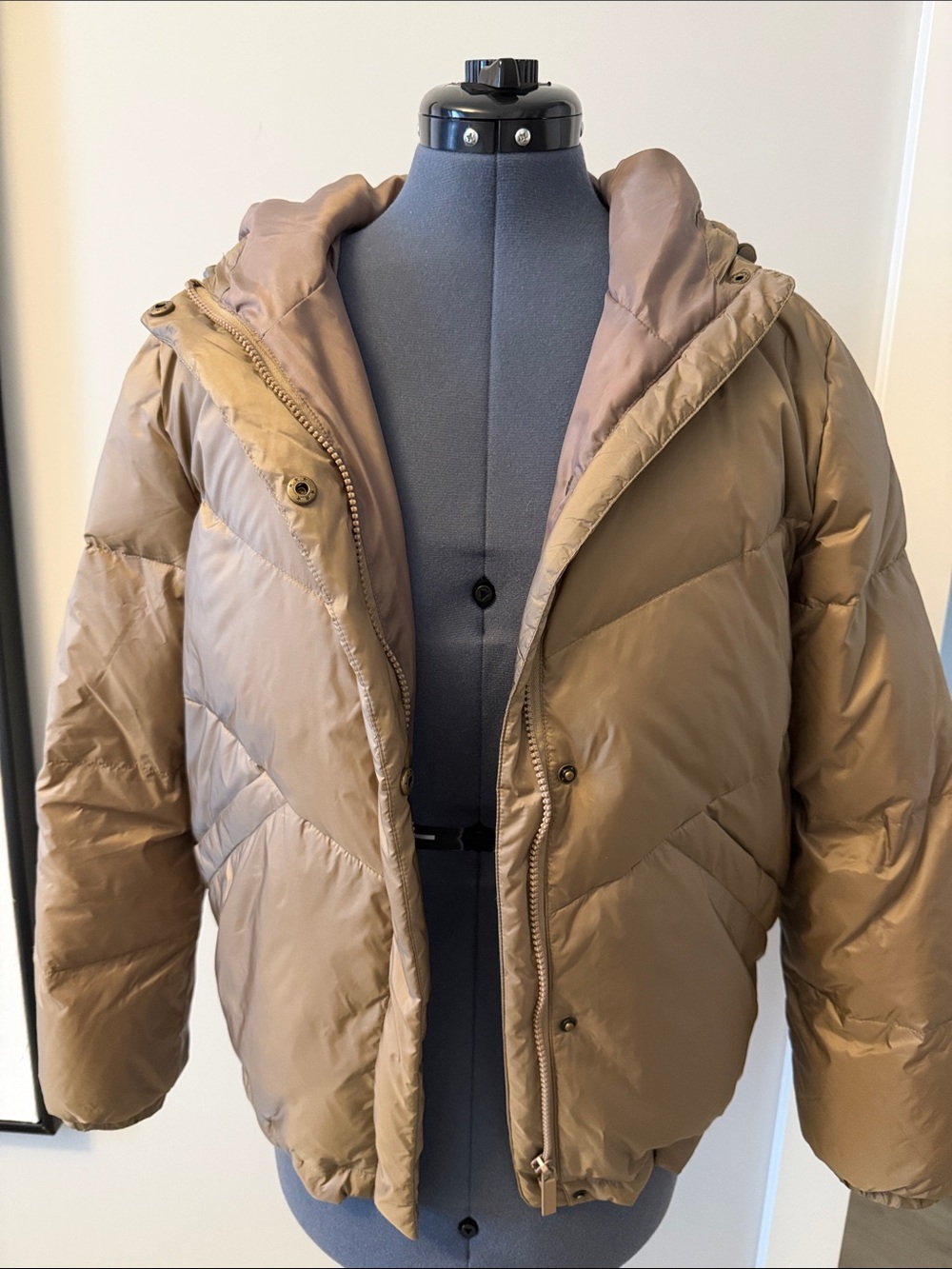 NWOT Tribal Jeans Womens Copper Puffer Jacket with Hood
